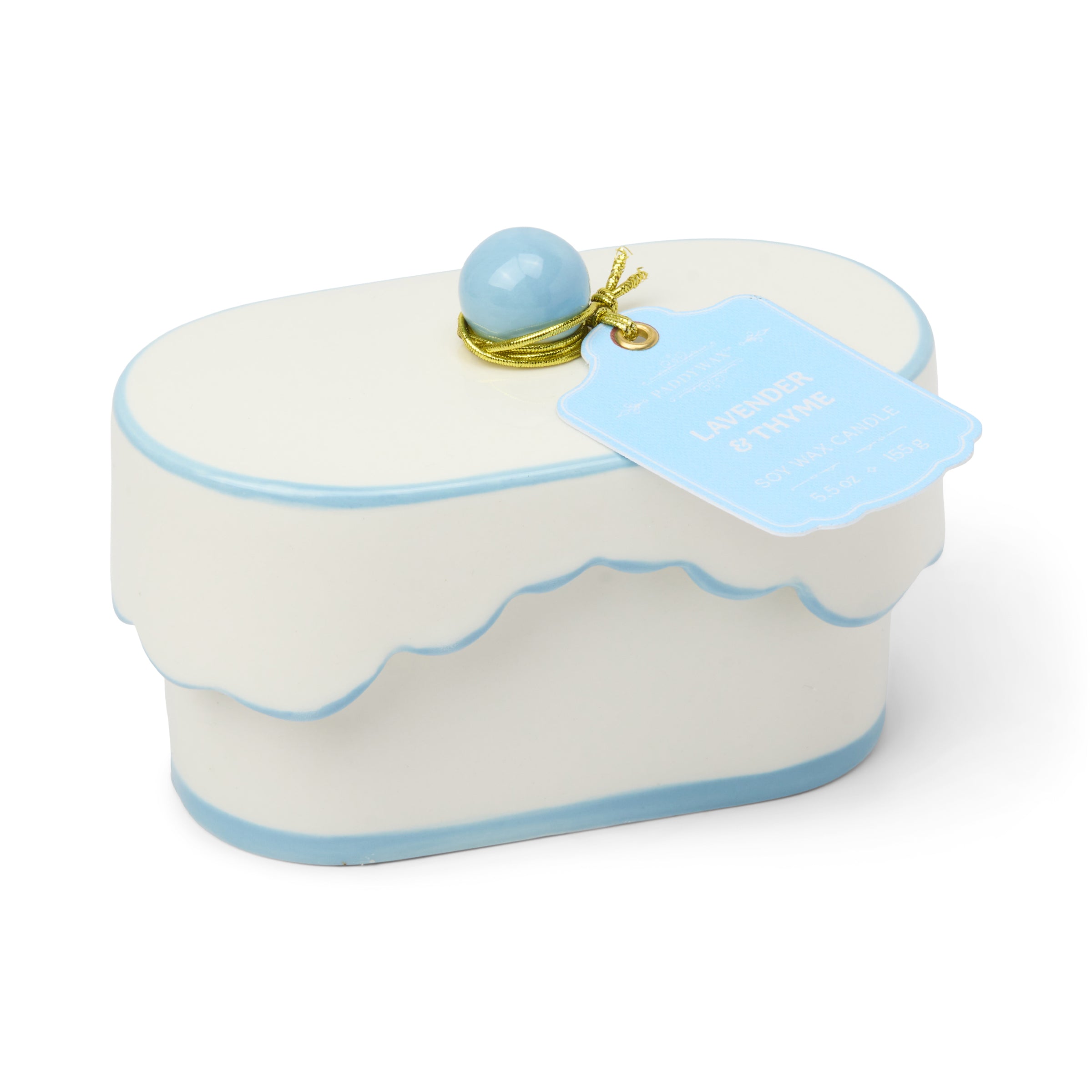 Cherie 5.5-oz Soy Wax Ceramic Candle, Lavender Thyme